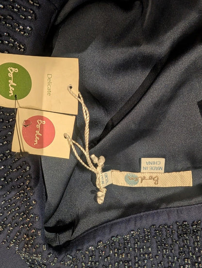 Boden navy beaded shift dress size 12