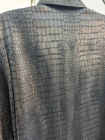Gerry Weber Snake Print Lightweight Jacket Gunmetal UK18
