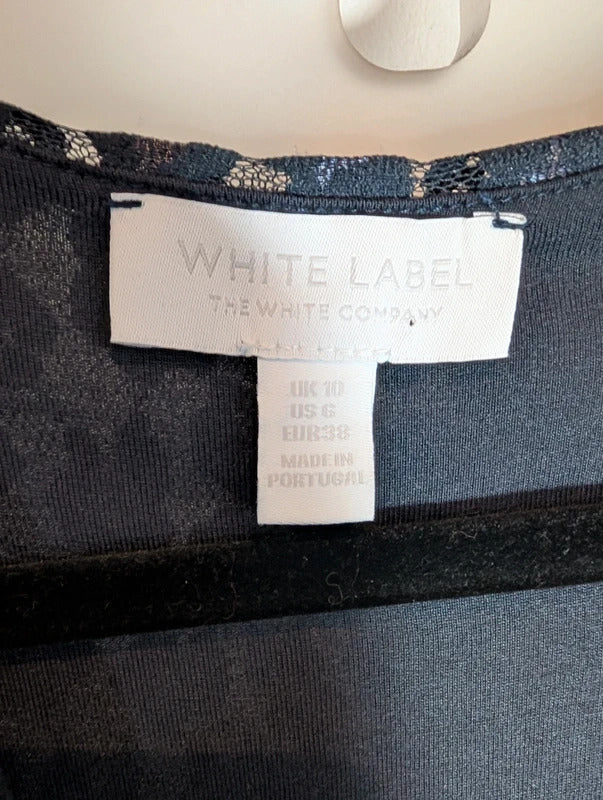 The White Company Navy Lace Fit & Flare Dress UK10