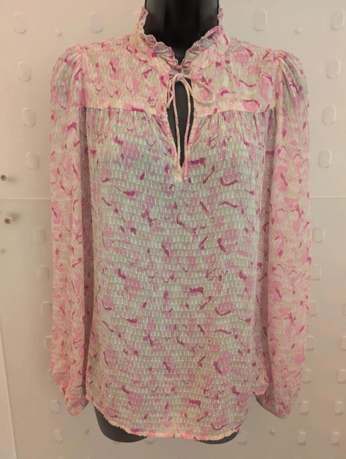 Levete Room Pink Sheer Blouse size XS