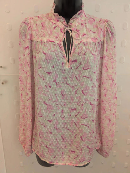 Levete Room Pink Sheer Blouse size XS