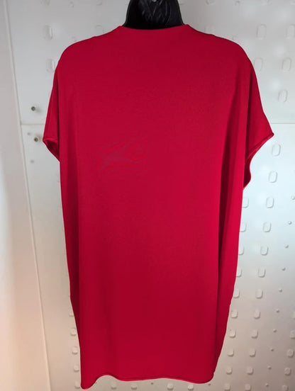 Diane von Furstenberg Kaftan Dress Small Satin Feel Designer Relaxed Fit Pockets