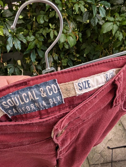 SoulCal & Co California DLX Burgundy Skinny Jeans UK8 W30