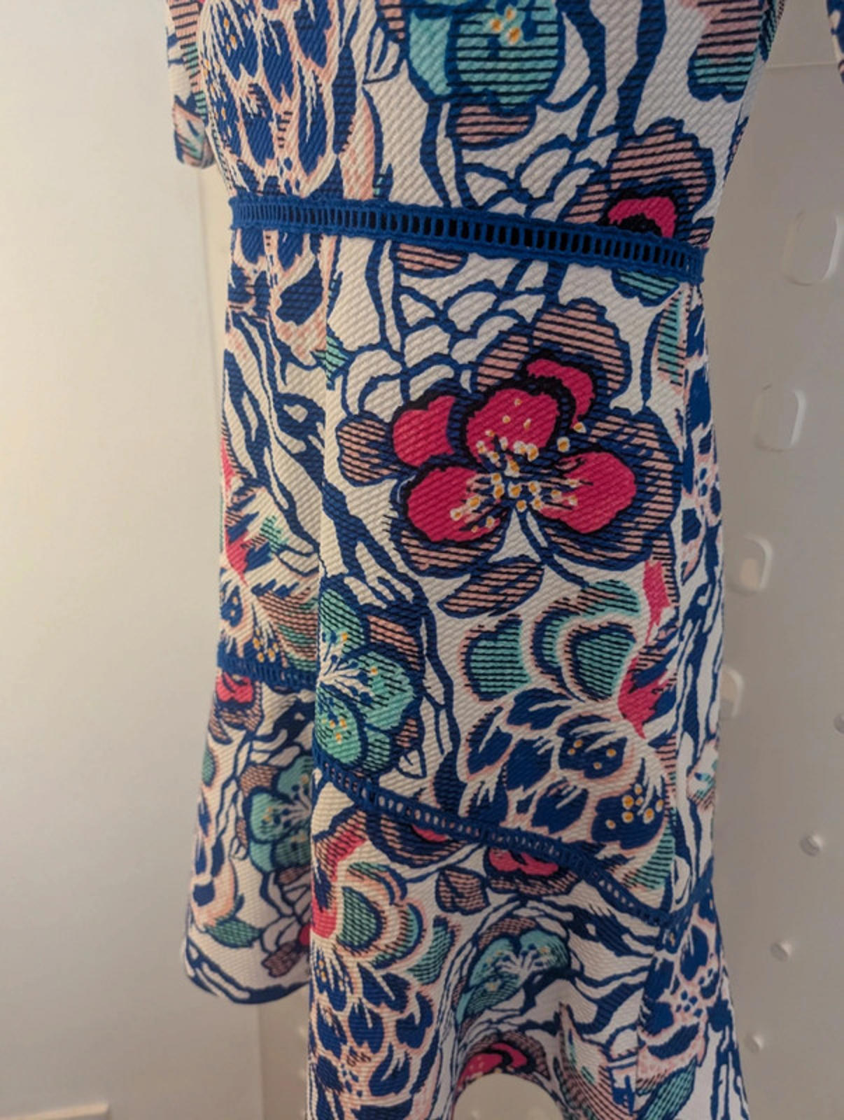Juicy Couture XS UK6 Floral Textured Fit & Flare Dress