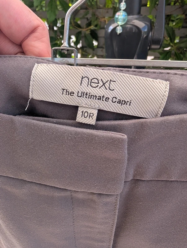 Next Capri Trousers Taupe UK10 Regular