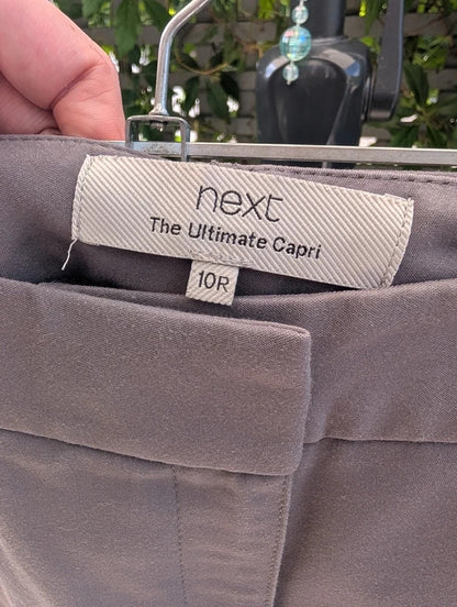 Next Capri Trousers Taupe UK10 Regular