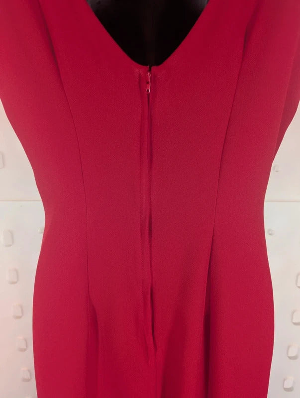 Vintage 90s Milano Red Pencil Dress UK12