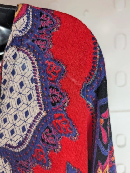 Angie rayon Indian print playsuit size large, best fit UK10/12