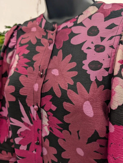 Fabienne Chapot Hollie Cato Floral Statement Sleeve Blouse EU34 UK8