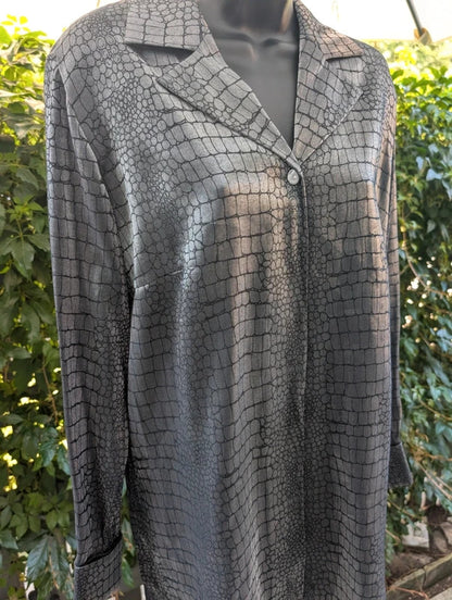 Gerry Weber Snake Print Lightweight Jacket Gunmetal UK18