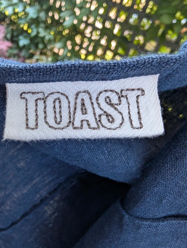 Vintage Toast Open Back Pinafore Layer Navy Blue