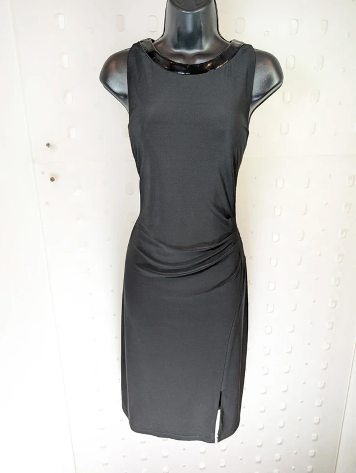 Ralph Lauren Little Black Dress Sleeveless Draped Jersey UK10–12