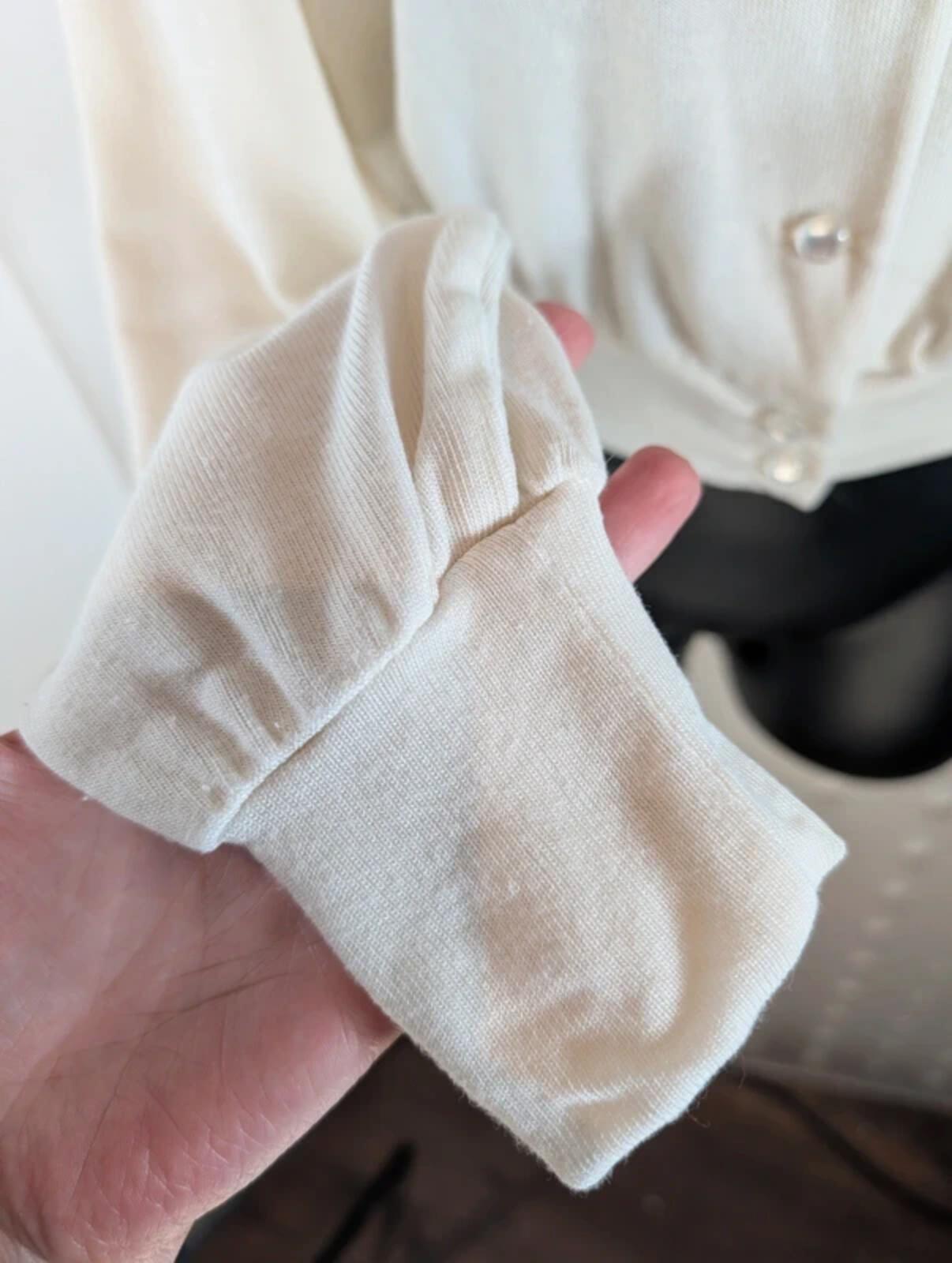 Reformation Cream Puff Sleeve Cardigan Size S Tencel