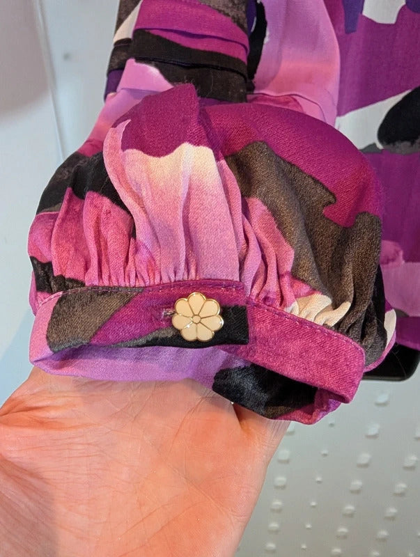 Fabienne Chapot Holly Blouse Purple Floral Size 34 UK8