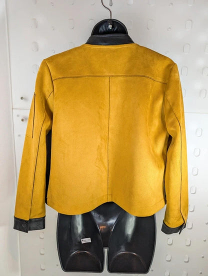 Little Miss by Captain Tortue Faux Suede Utility Jacket Petite Small
