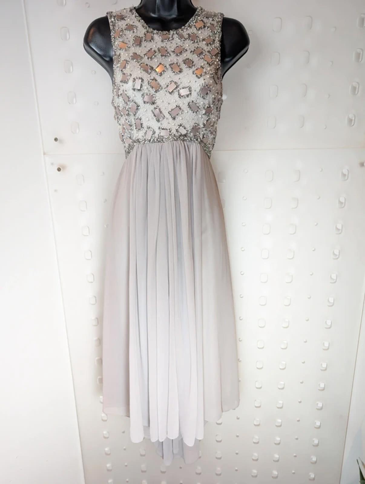 No. 1 Jenny Packham High-Low Midi Dress UK8 - Embellished Bodice Occasion