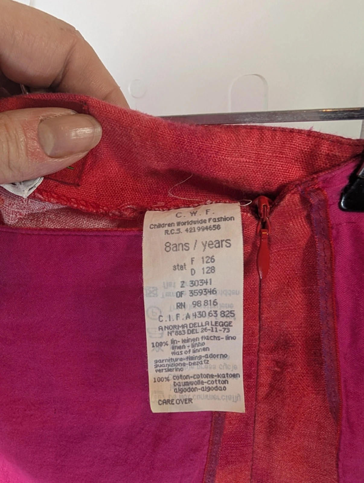 Kenzo Jungle floral skirt and top set – age 8 – pink & orange cotton