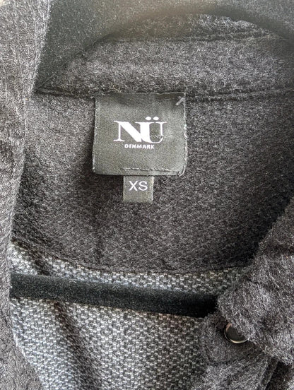 Nu Denmark Ombre Midi Shirt Dress Black Lilac UK8/10