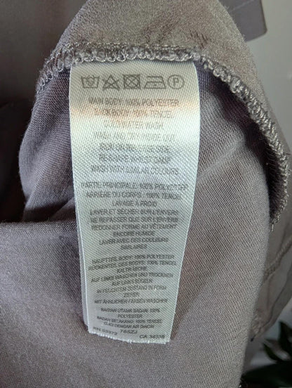 French Connection taupe mixed-fabric T-shirt with pocket large