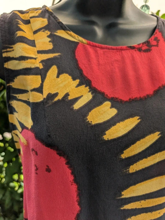 ROA for Monsoon Pure Silk Blouse Abstract Print UK14