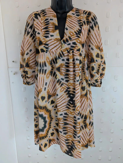 ba&sh Lady Printed Kaftan Style Dress Size 2 M