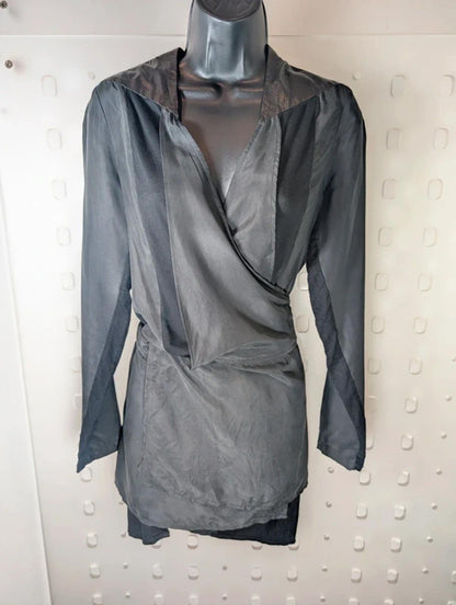 Nu Denmark Wrap Cardigan – Mixed Panels, Dark Romantic – Size M