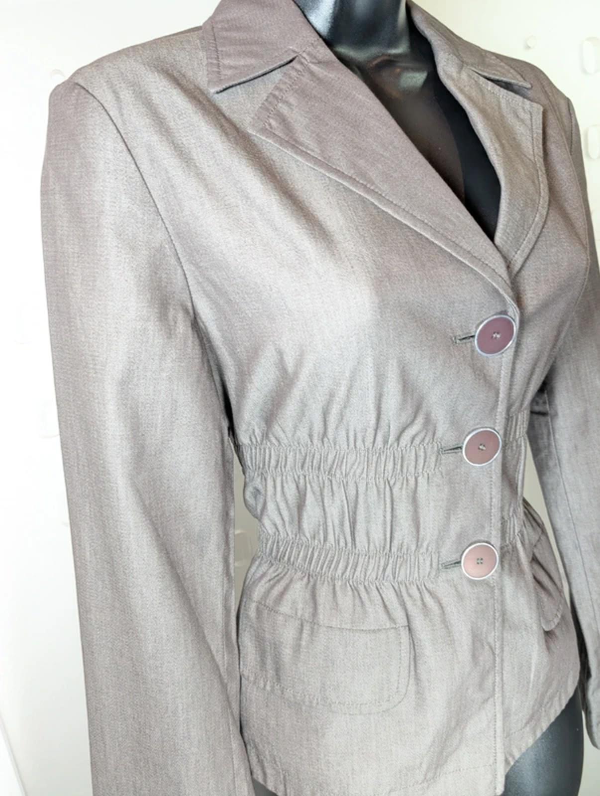 Caractère cotton fitted blazer with elasticated waist UK 8