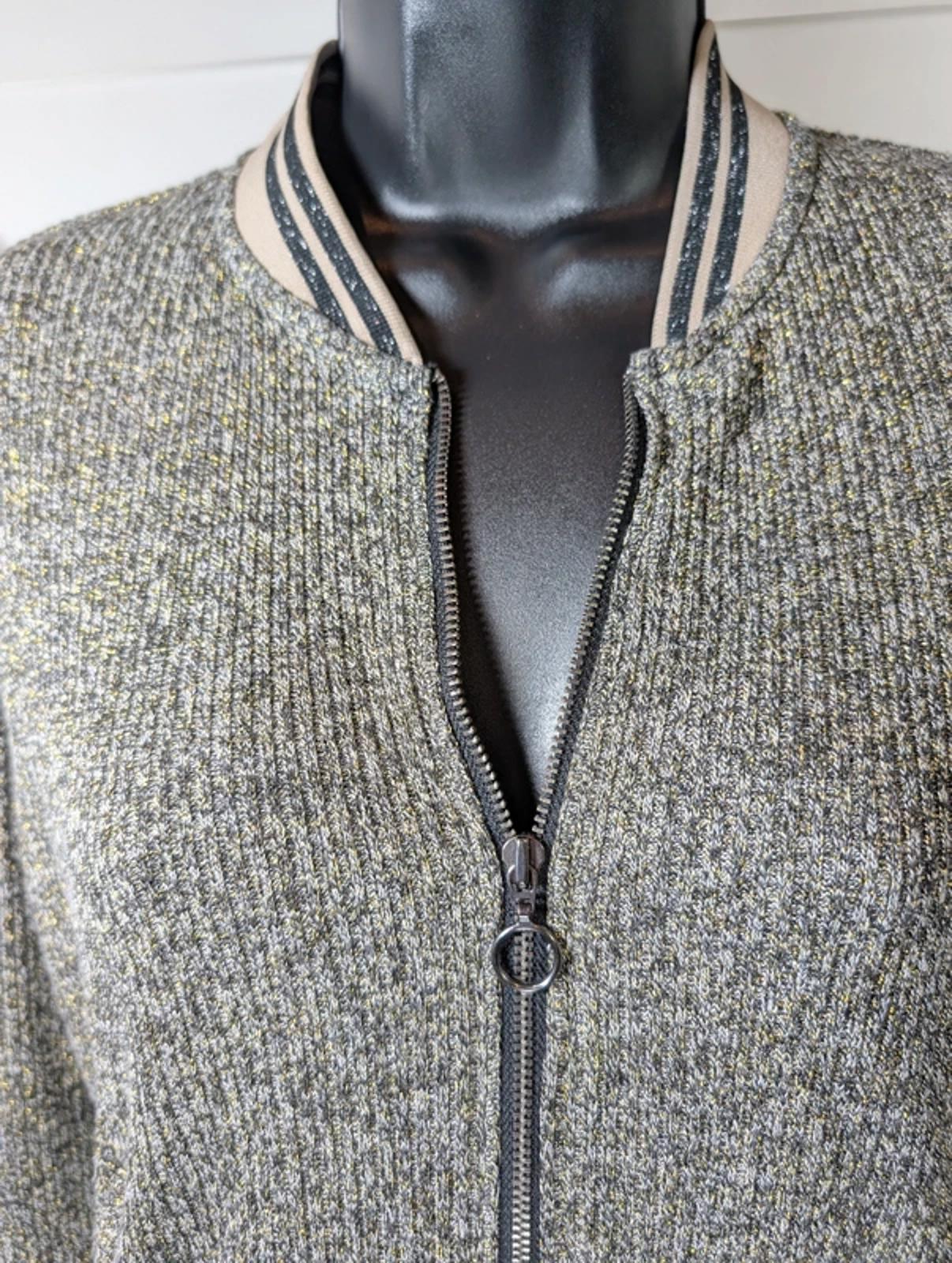 United Colours of Benetton metallic knit bomber jacket size S