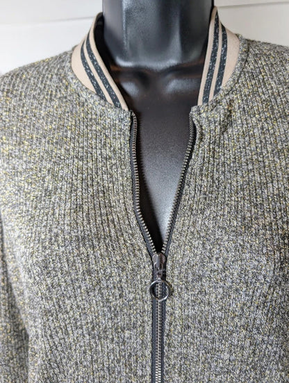 United Colours of Benetton metallic knit bomber jacket size S