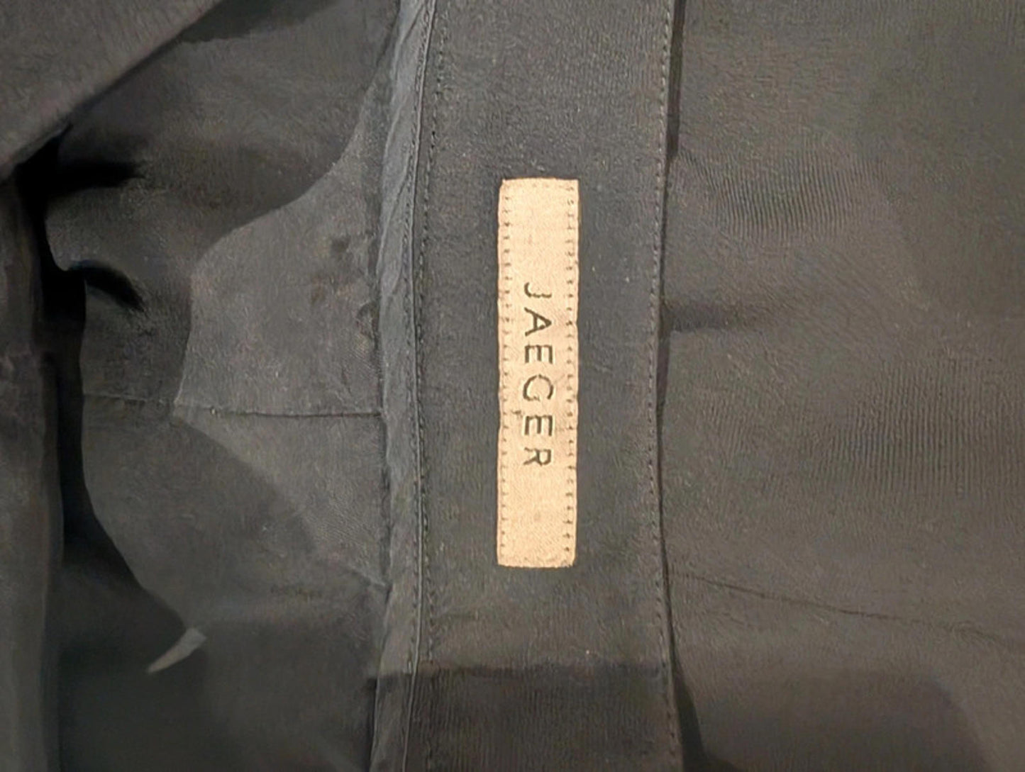 Jaeger Navy Fluted Midi Skirt – Size 12