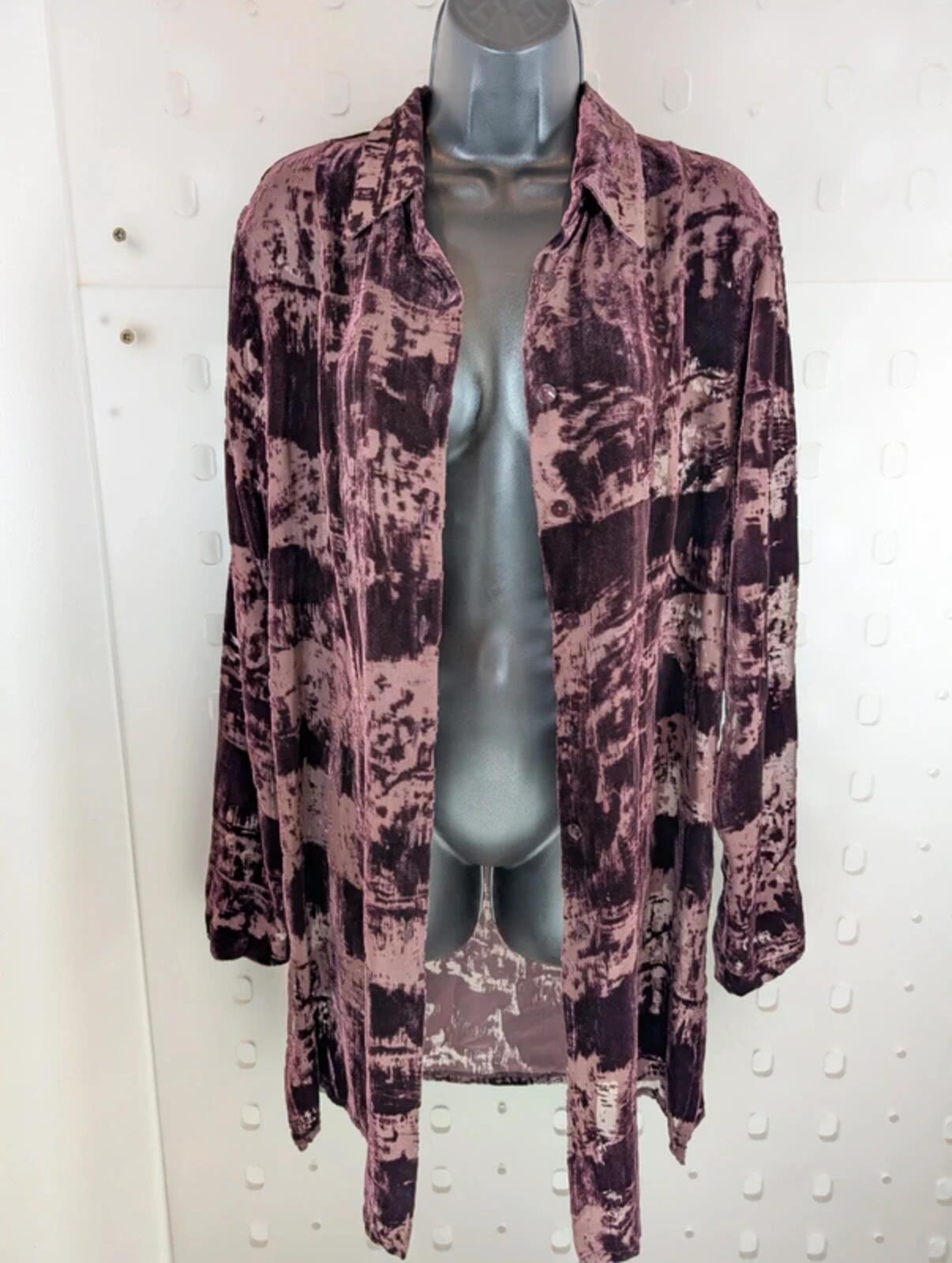 Vintage Punto Linea devoré burnout longline shirt FR42