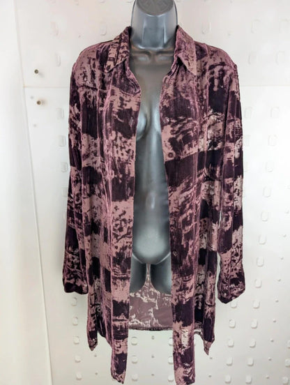 Vintage Punto Linea devoré burnout longline shirt FR42