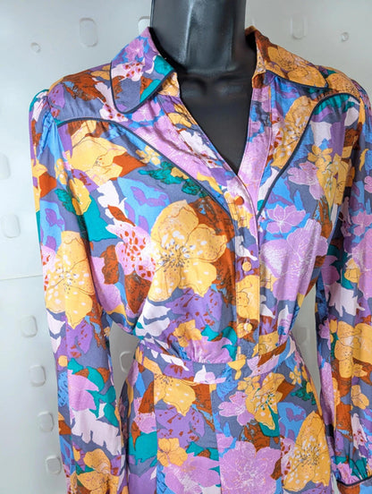 Suncoo Charly floral midi dress western style UK M T2 BNWT