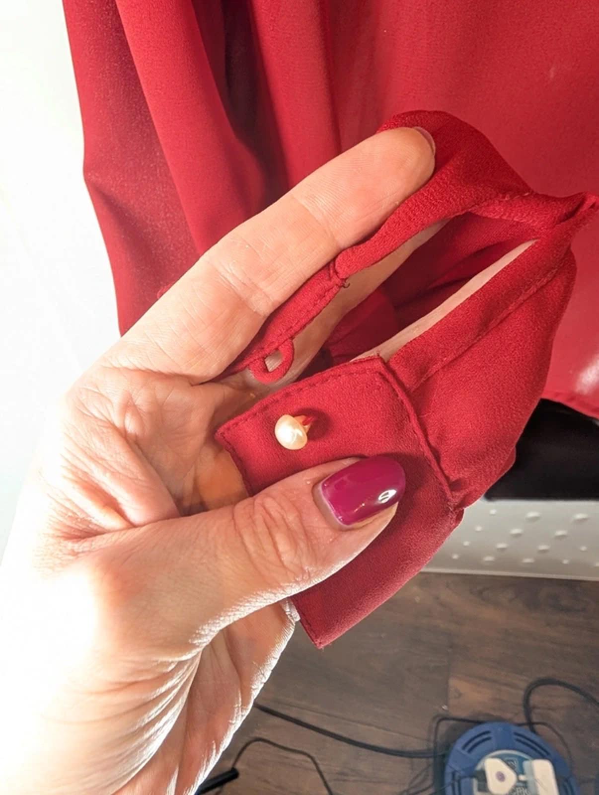 Vintage Jacques Vert Pearl Button Blouse 80s Hong Kong