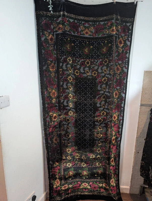 Handmade Floral Burnout Tunic & Matching Shawl Set