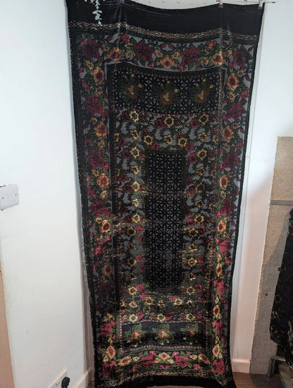 Handmade Floral Burnout Tunic & Matching Shawl Set