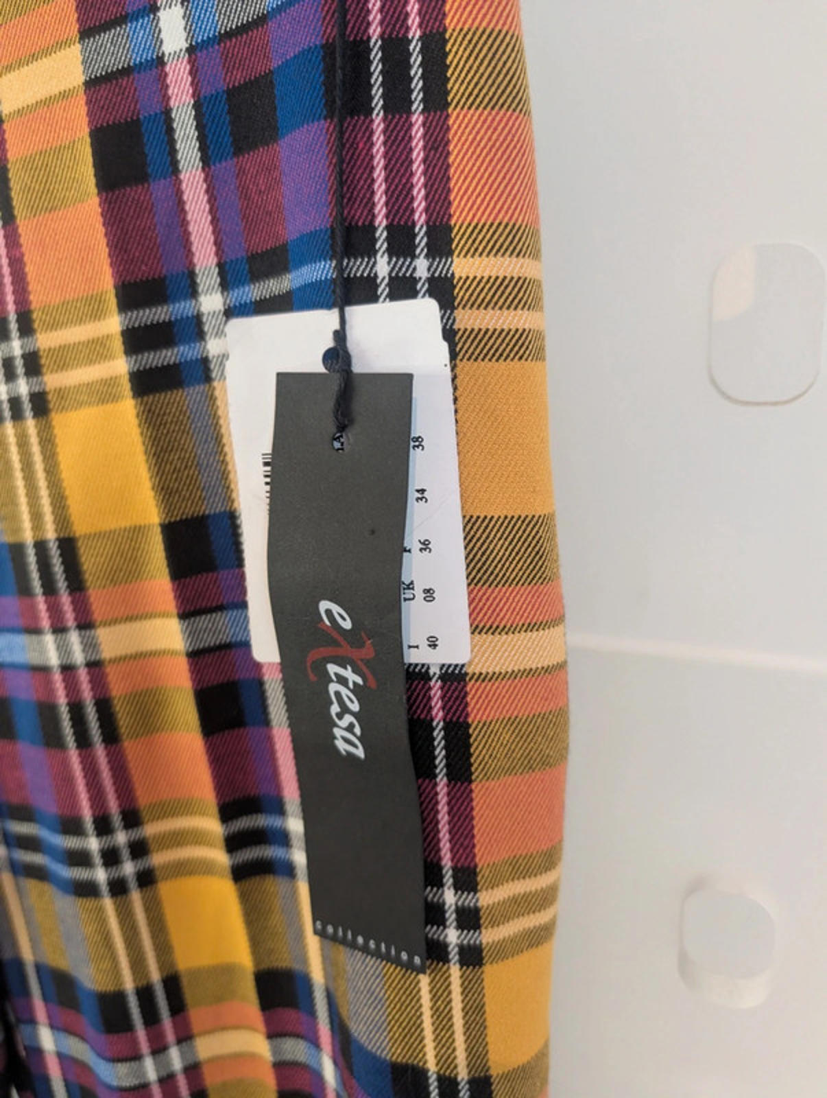 Extesa Italian check trousers UK 8