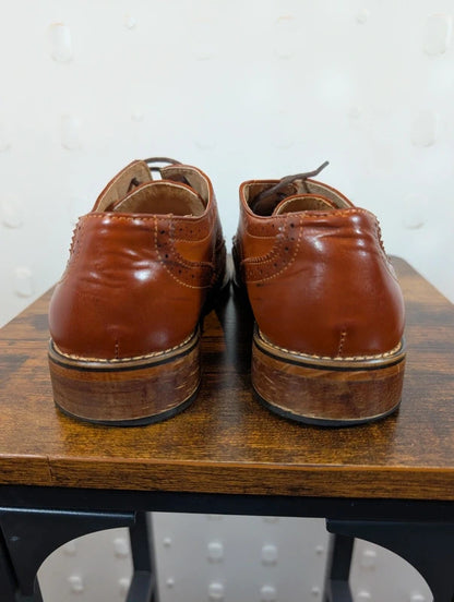 GOOR Boys Leather Herringbone Brogue Shoes UK5 B410B