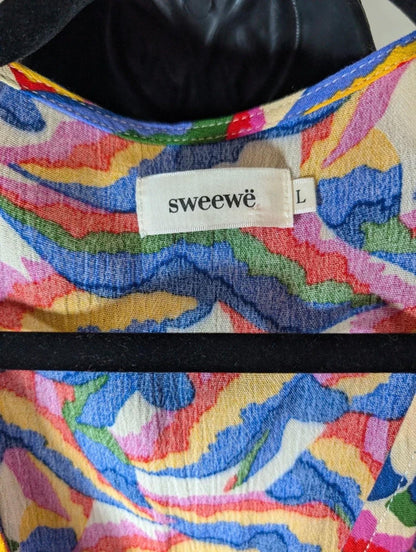 Sweewë Abstract Print Shirred Mini Dress