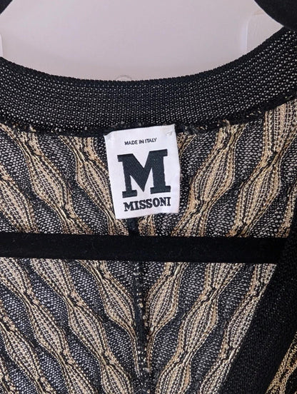 Missoni Vintage Knit Dress UK10 Made in Italy Cut-Out Waist