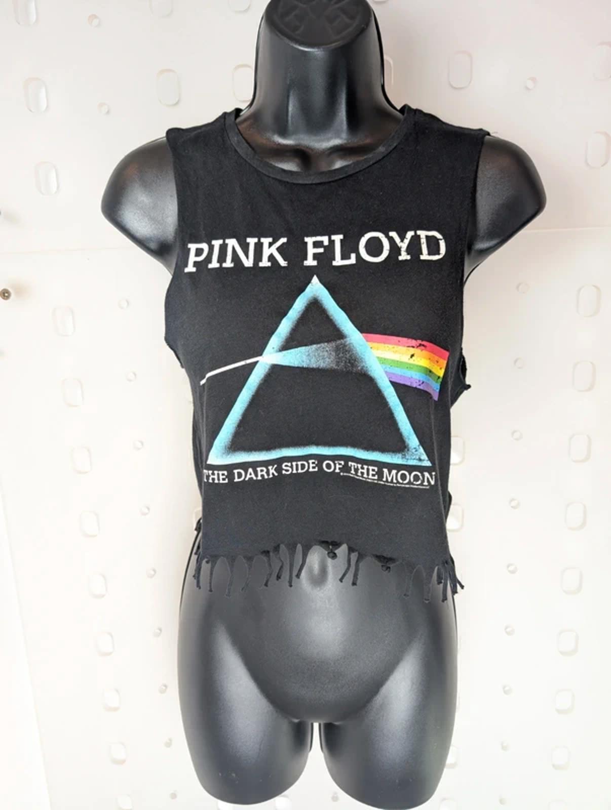 Pink Floyd Cropped Graphic T-Shirt Dark Side of the Moon XS