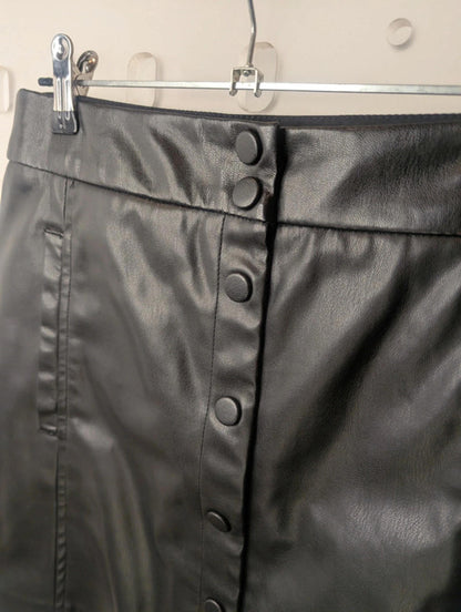 Stradivarius PU mini skirt size 8
