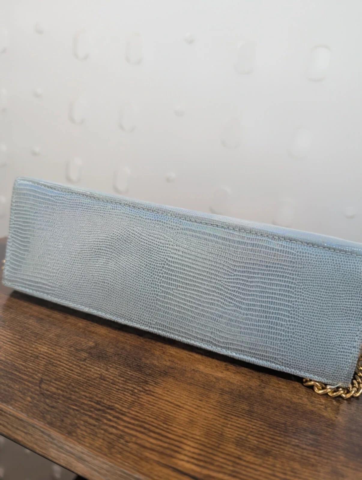 Timothy Huntsman iridescent blue vintage shoulder bag