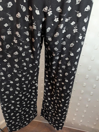 Reclaimed Vintage Wide Leg Jumpsuit Open Back UK8