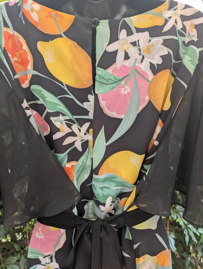 Twisted Wunder Citrus Print Midi Dress UK18