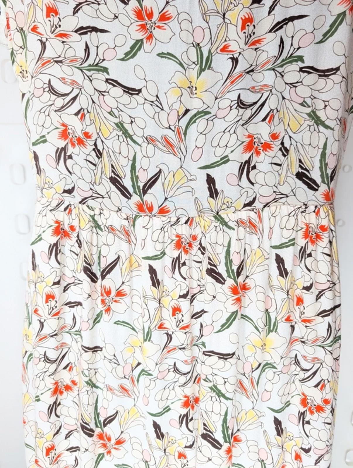 & Other Stories Floral Midi Dress Viscose EU 38 UK 10