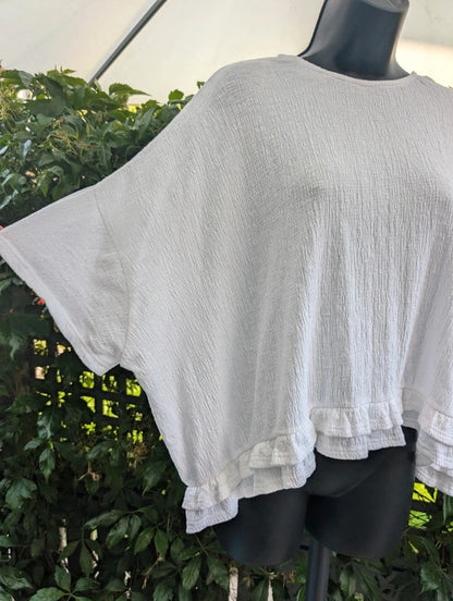 Paisie London Oversized Cotton Top White UK8