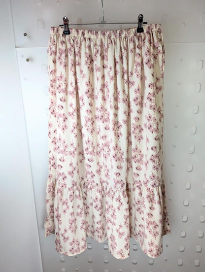 Boutique floral midi skirt UK 12–14 elastic waist