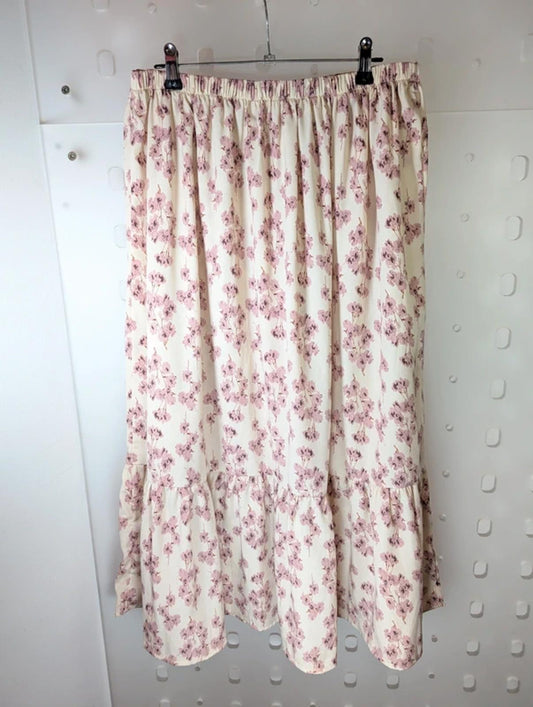 Boutique floral midi skirt UK 12–14 elastic waist