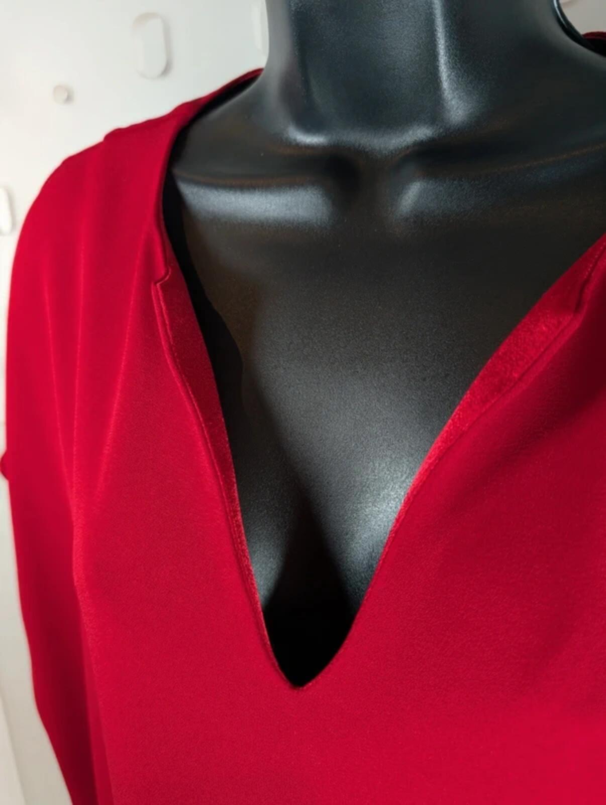 Diane von Furstenberg Kaftan Dress Small Satin Feel Designer Relaxed Fit Pockets